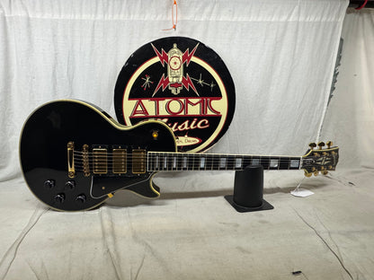 Gibson Custom Shop LPB-3 lpb3 Les Paul Custom Guitar with COA + Case - Ebony / Black