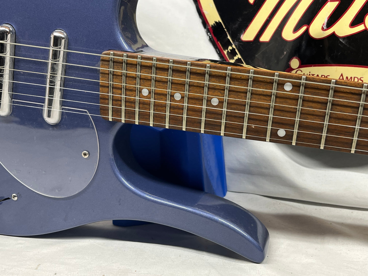 Danelectro RARE Longhorn Doublecut Electric Guitar with Case - Too Blue
