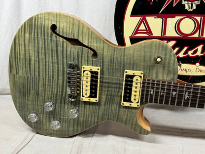 PRS Paul Reed Smith SE Zach Myers (Shinedown) SH Signature Singlecut Semi-Hollowbody Guitar 2014 - Trampas Green