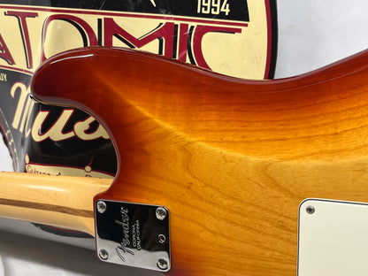 Fender American Standard Stratocaster Strat HSS Shawbucker Electric Guitar with Case - Sienna Sunburst