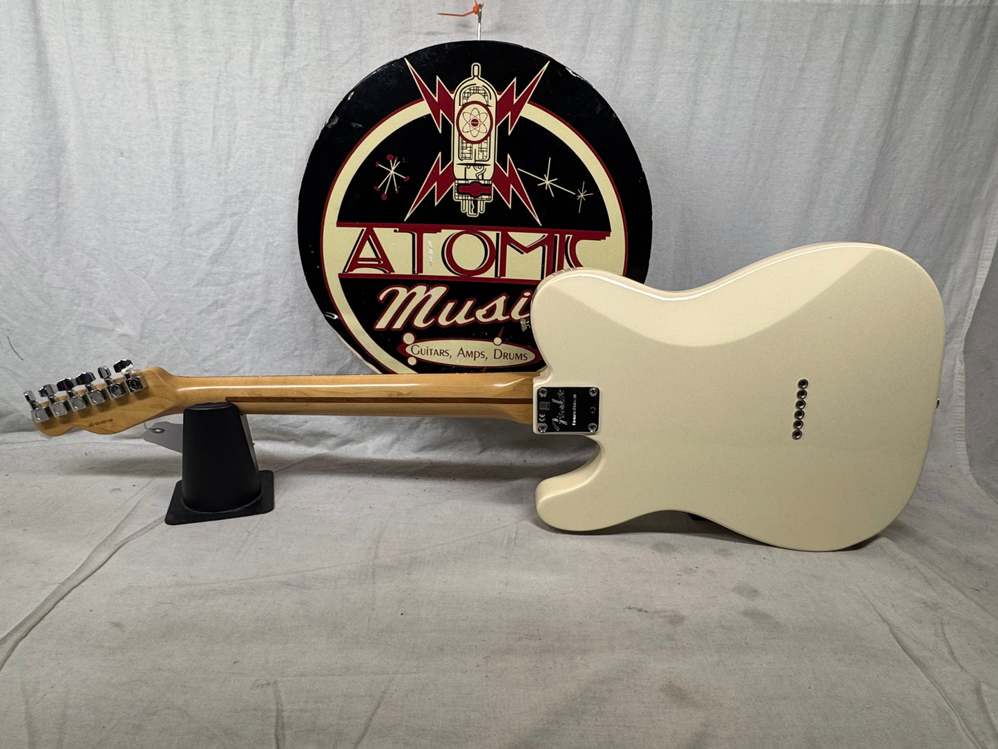 Fender Limited Edition American Standard Telecaster with Matching Headstock Guitar + Case 2016 - Olympic White / Rosewood fingerboard
