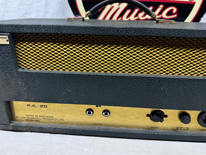 Marshall Model 1917 JMP PA20 pa p.a. 20-Watt Tube Amplifier Head 1970 - Local Pickup Only