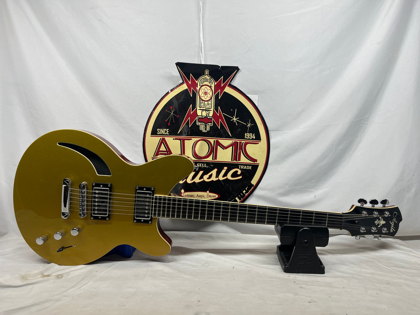Agile Harm Semi-Hollow Body Electric Guitar - Gold Top
