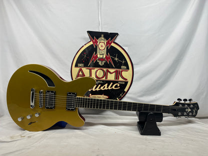 Agile Harm Semi-Hollow Body Electric Guitar - Gold Top