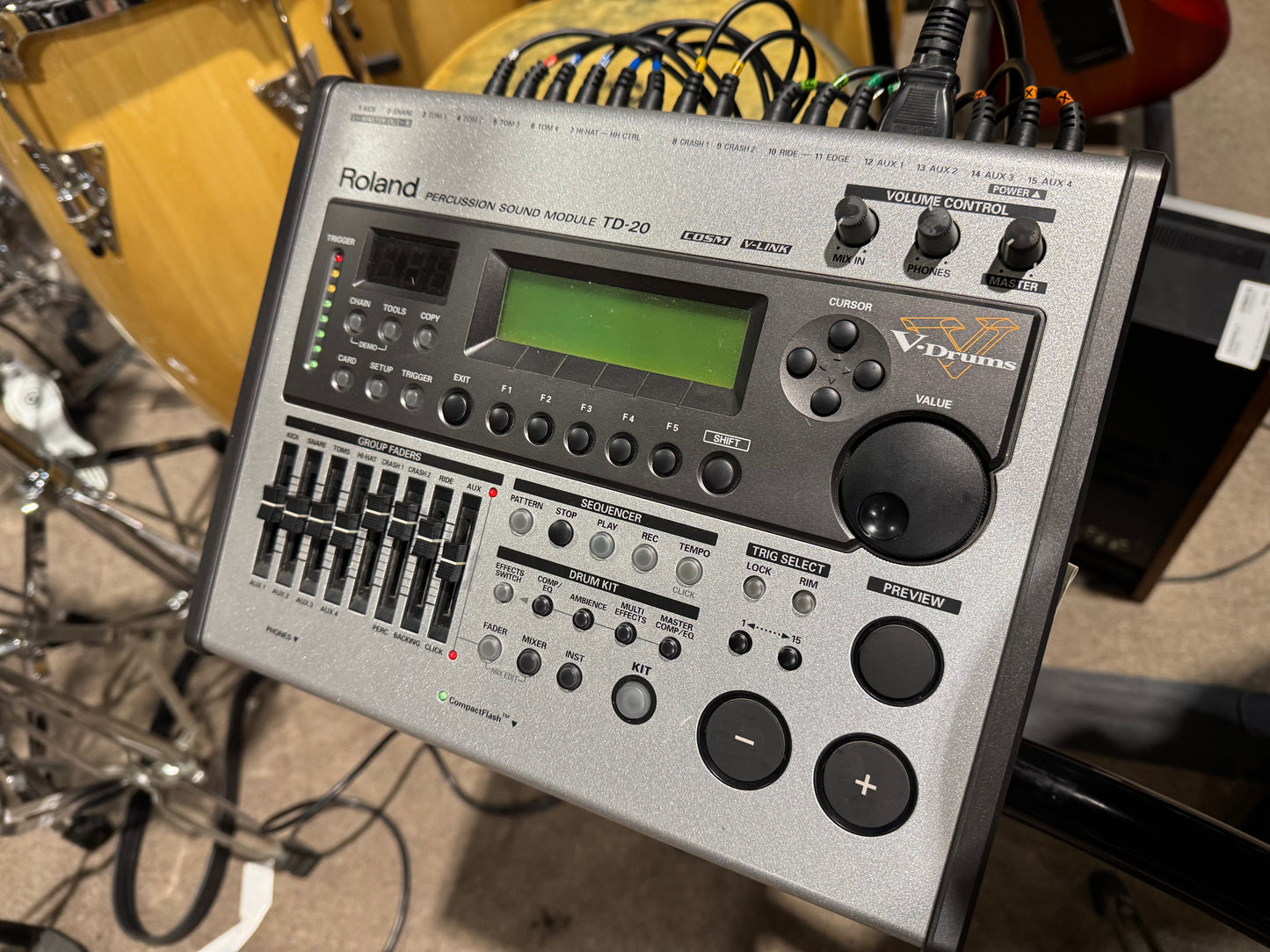 Roland V-Drums Kit: TD-20 td20 Brain MDS-20 rack VH-12 CY-15R CY-14C CY-8 KD-120 PD-125 PD-105 + DW-8000 HH Stand 2005 - Local Pickup Only