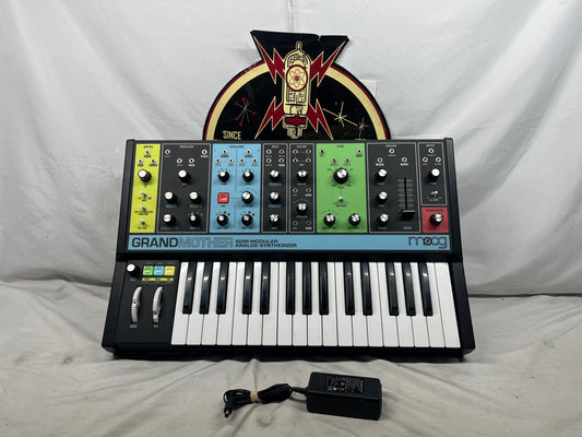 Moog Grandmother 32-Key Semi-Modular Analog Synthesizer with Power Supply