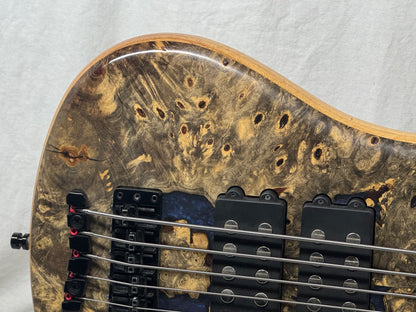 Warwick Limited Edition #39 of 100 Teambuilt Corvette $$ Double Buck 5-String Bass 2019 - Natural Transparent Satin Multicolor