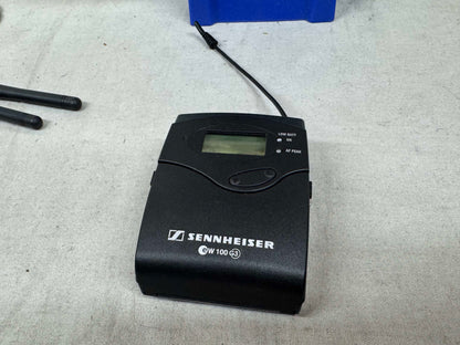 Sennheiser Evolution G4 Wireless 100 Series EM 100 em100 G4 True Diversity Receiver with Wireless Transmitter - A1 Band with ME-3ew Headset Microphone + SK 100 sk100 G3 Bodypack Transmitter