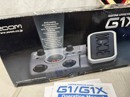 Zoom G1Xon g1x on Guitar Multi-Effects Pedal with Power Supply + Box