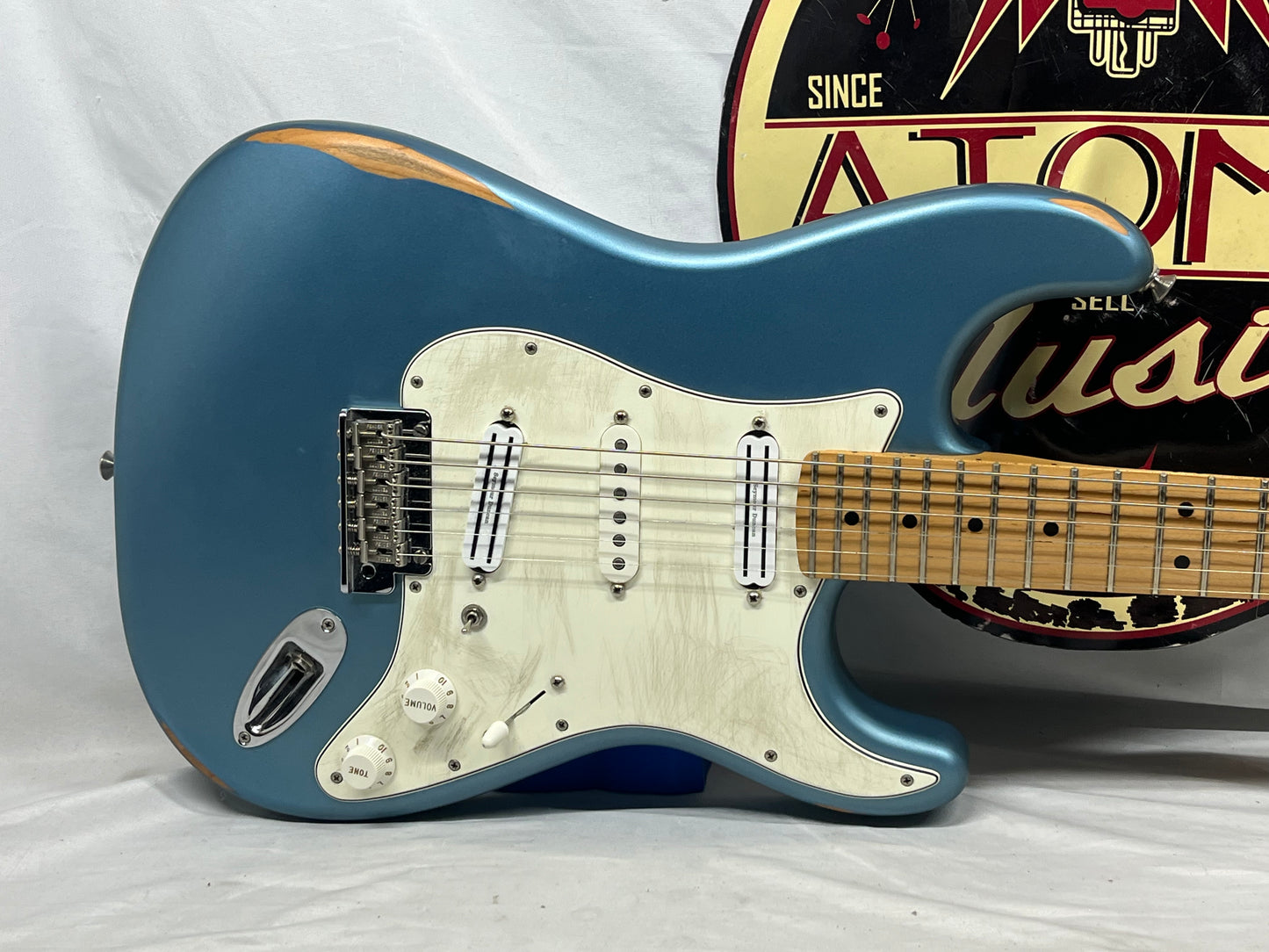 Fender Player Stratocaster Strat Electric Guitar MIM - Made in Mexico - Home-Distressed Tidepool
