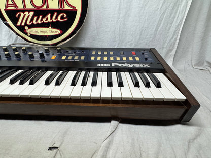 Korg PS-6 ps6 Polysix poly six 6-Voice Analog Synthsizer 61-Key Keyboard with SKB Case 1980s - Local Pickup Only