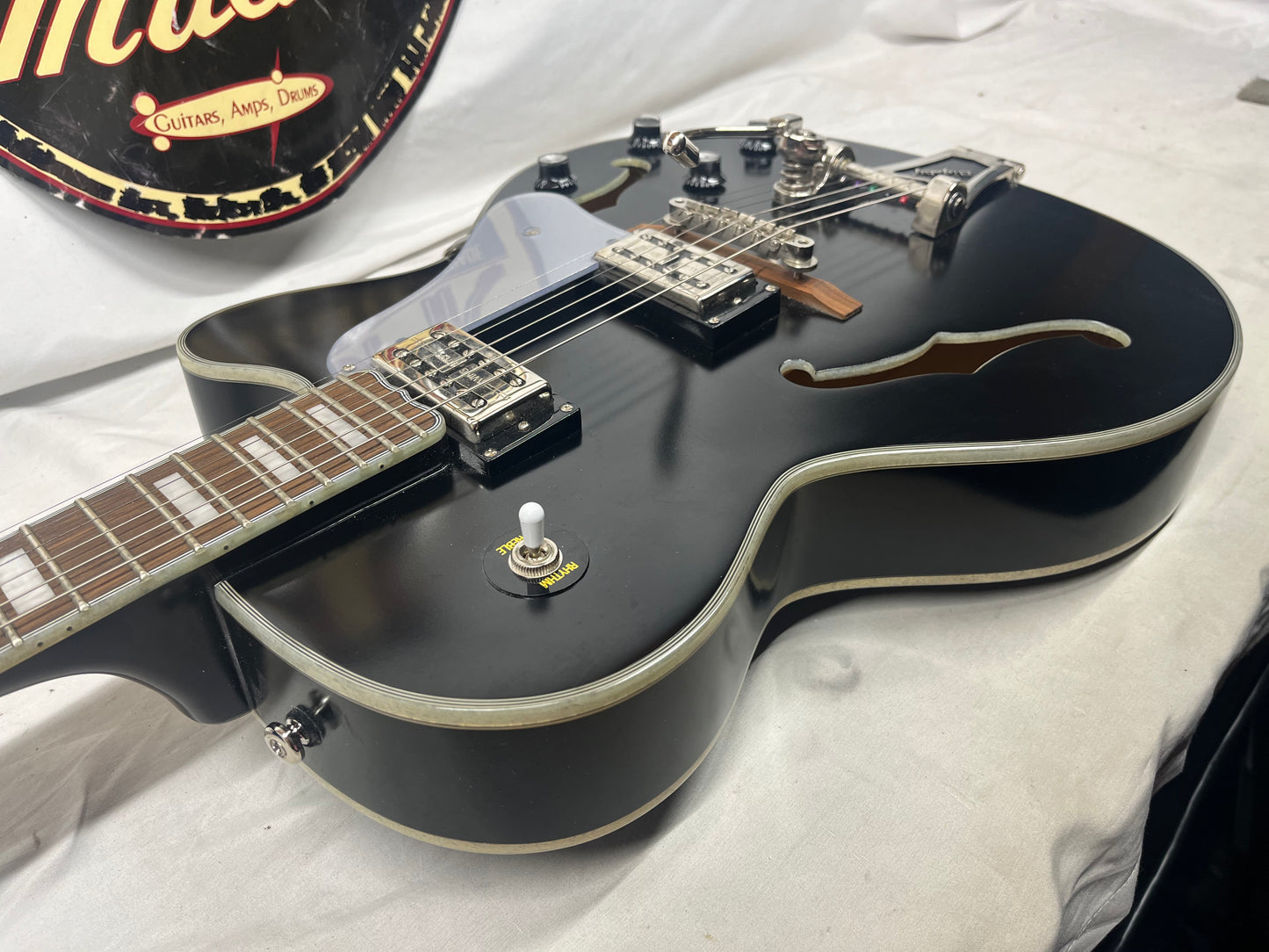 Epiphone Swingster Semi-Hollow Body Electric Guitar - Black Aged Gloss