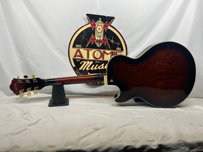Ibanez AG95QA Hollow Body Electric Guitar - Dark Brown Sunburst