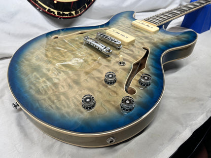 D'Angelico DAPDCBLBCSCB9EX Doublecut Semi-Hollow Body Electric Guitar