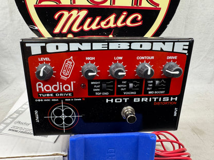 Radial Engineering ToneBone Hot British Tube Distortion Pedal with Power Supply + Box