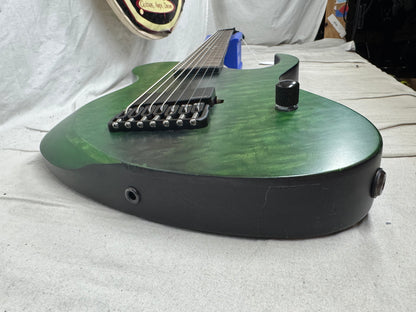 Deviant Guitars USA Custom Shop Truck Driver Shawn Signature Linchpin Baritone 7-string Guitar 2023 - Dark Verde Burst - *AS IS*