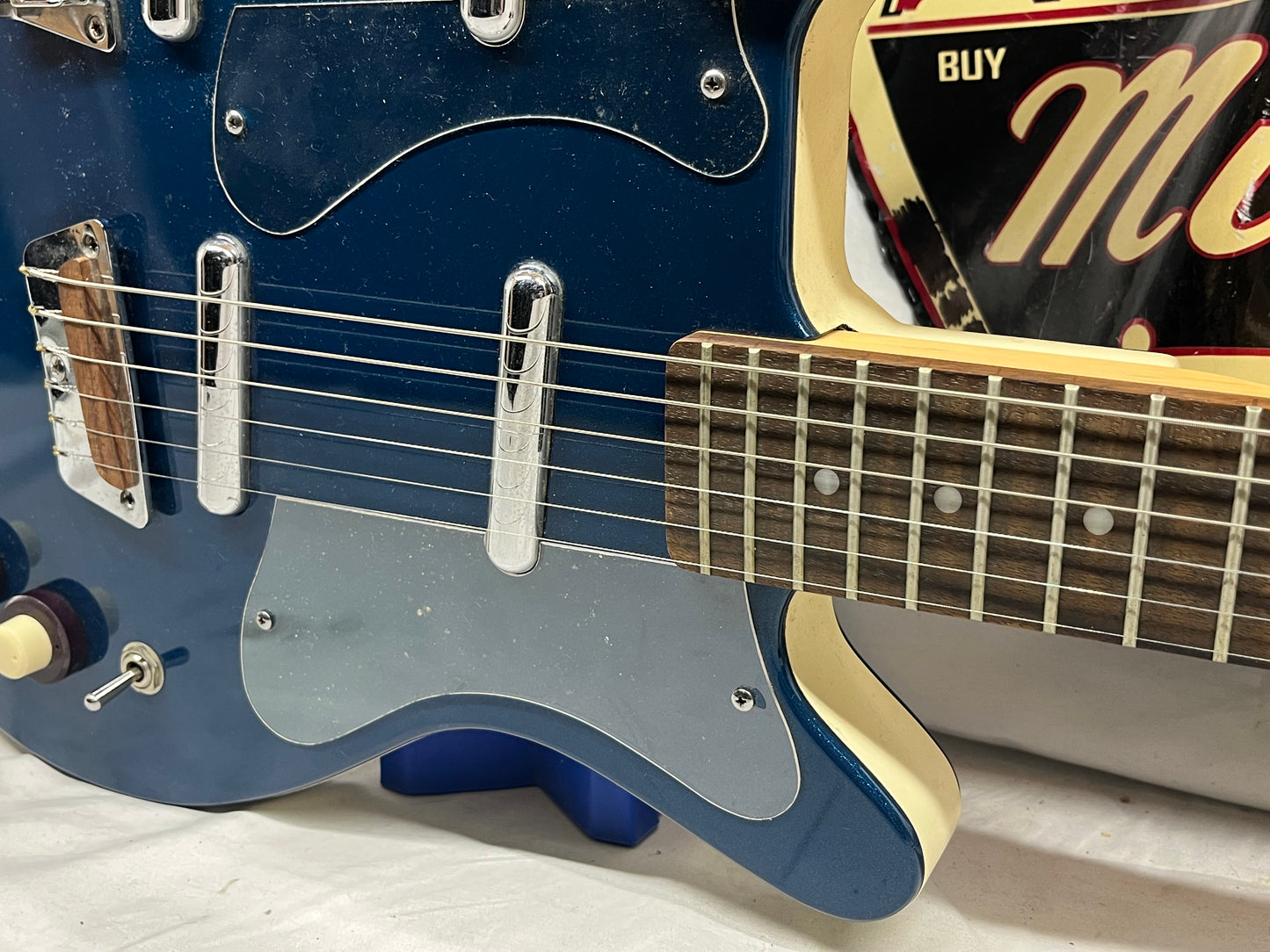 Danelectro Doubleneck 6/12 6-String and 12-String Electric Guitar with Hard Case