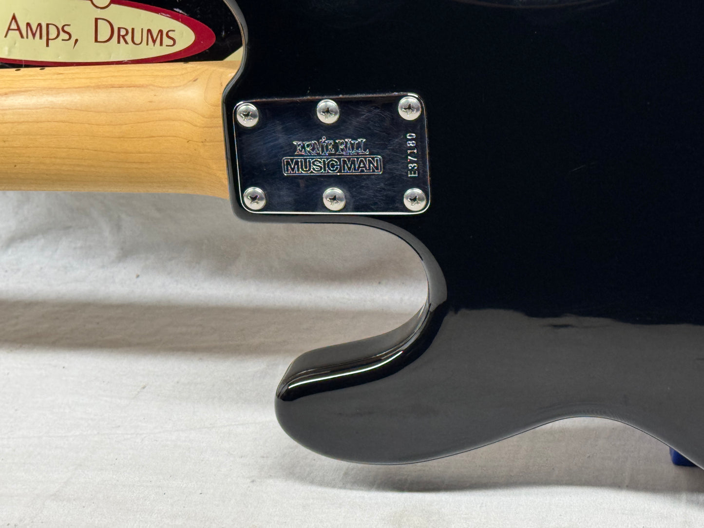 Ernie Ball Music Man Stingray sting ray 3 EQ H 3eq 4-string Bass with Case 2003 - Black / Maple neck