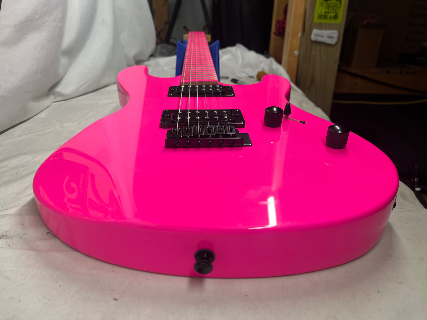 Dean Custom Zone Doublecut HH Electric Guitar  - Fluorescent Pink