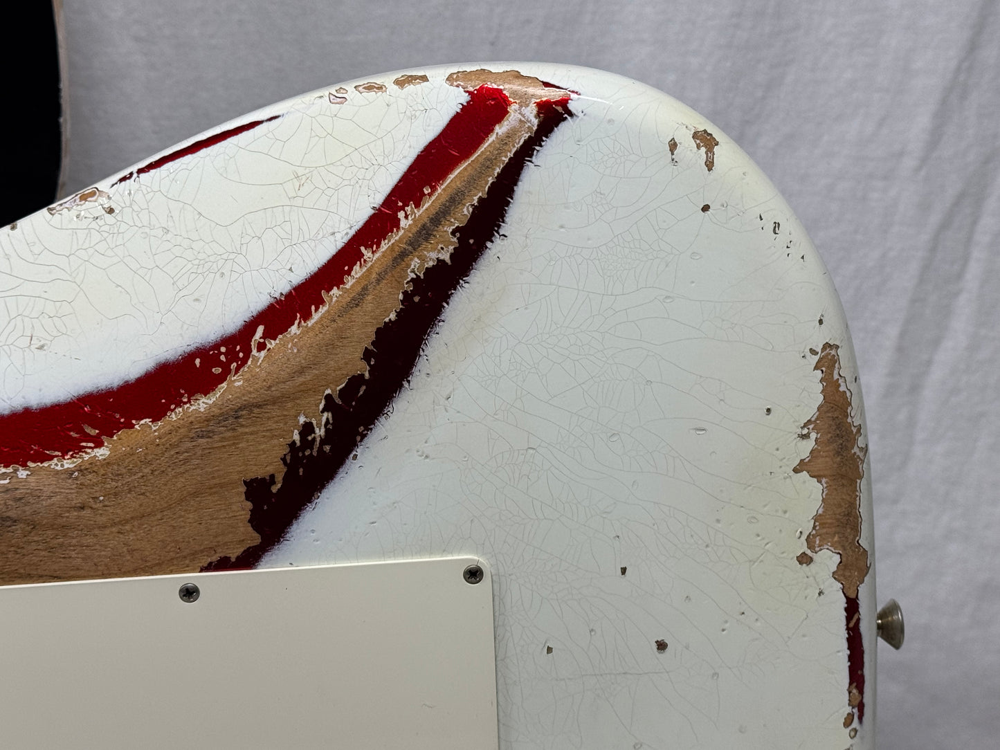 Fender USA Custom Shop Limited Edition White Lightning Stratocaster FR HSS 22 Guitar with COA + Case 2023 - Olympic White top / Candy Apple Red bottom / Rosewood fingerboard