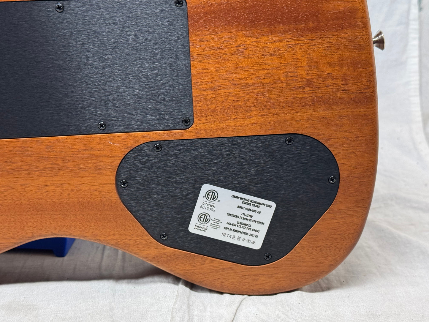 Fender American Acoustasonic Jazzmaster Guitar with Gig Bag 2021 - Ocean Turquoise / Ebony fingerboard