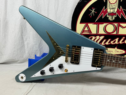 Gibson USA Custom Shop '59 1959 Reissue Flying V Guitar with COA + Case - Pelham Blue
