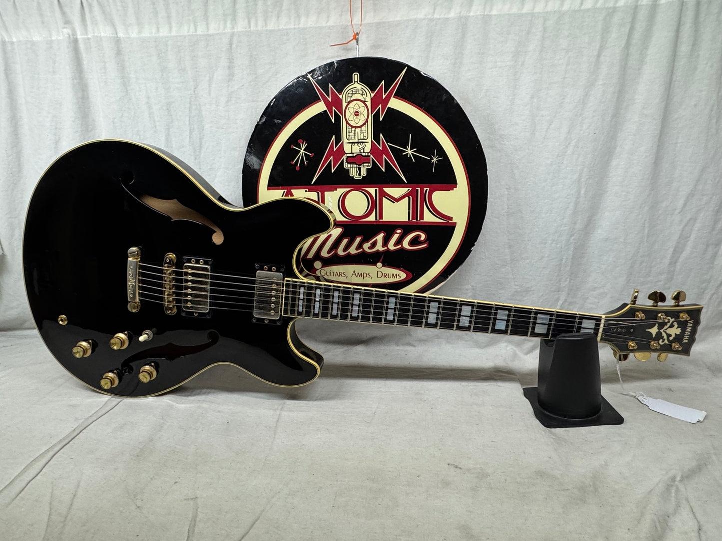 Yamaha Super Axe SA-2100 SA2100 Semi-Hollowbody Guitar with Epiphone Case - MIJ Made In Japan - Black