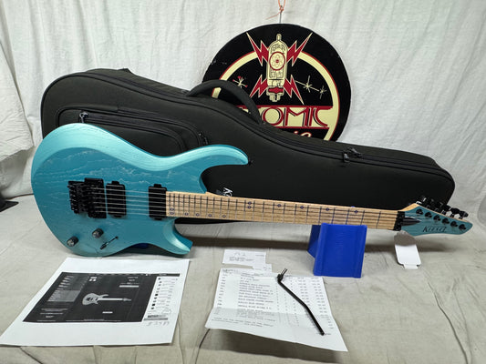 Kiesel A2 6 6-string Guitar with Gig Bag - Blue Mist Metallic