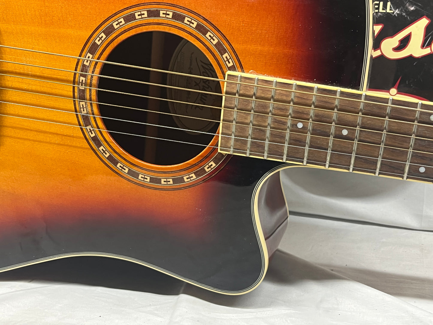 Washburn WD7SCEATB Harvest Series Dreadnought Acoustic Electric Guitar - Tobacco Burst
