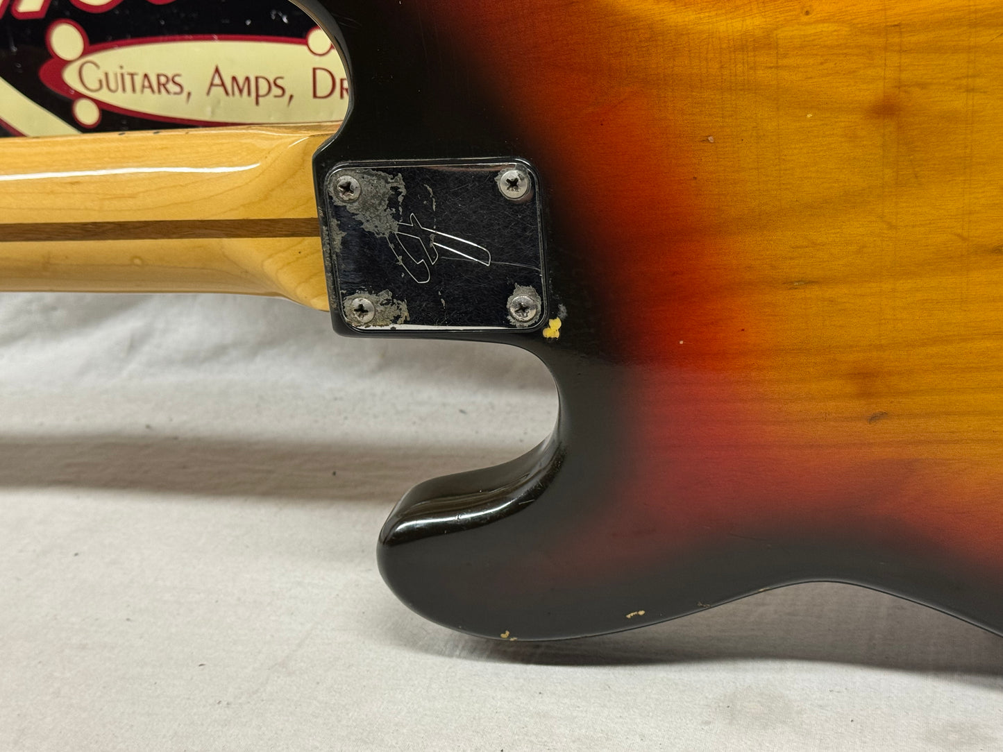 Fender PARTS BASS ? Fretless Precision Bass 4-string P-Bass with Case 1970s - 3-Color Sunburst / Maple neck