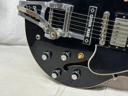 Gibson ESDPA335 esdpa 335 ES-335 Dot Fat Neck Semi-Hollowbody Guitar with Case - modified - Ebony / Black