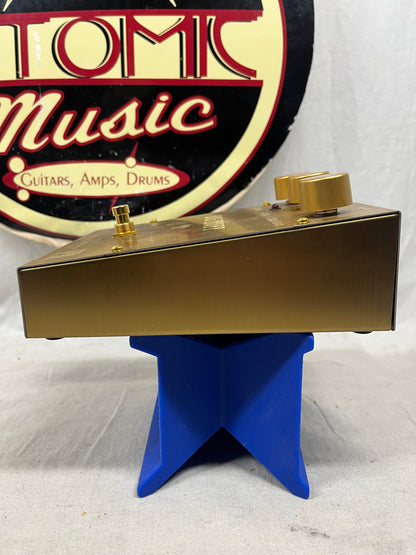 Electro-Harmonix Double Anniversary Big Muff Pi Distortion Fuzz Pedal with Wood Box 2023 Limited Edition (one of 555) - Gold