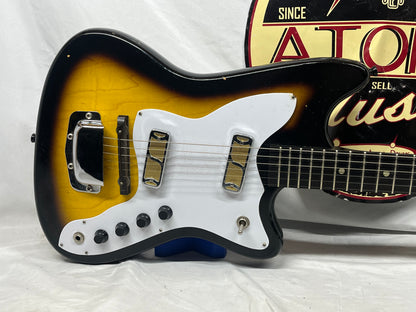 Harmony H15 Bobkat Vintage Electric Guitar with Chipboard Case