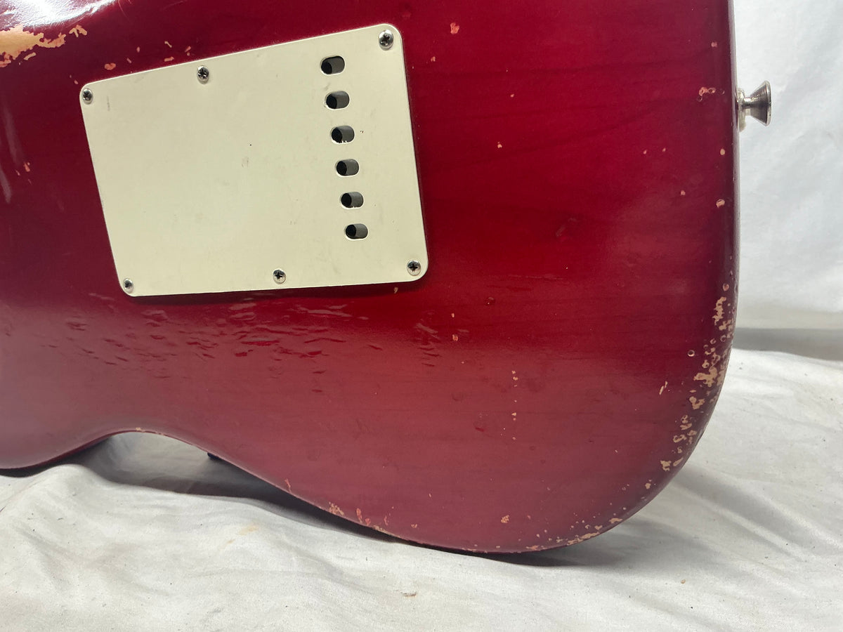 Fender Highway One Stratocaster Guitar 2002 - Crimson Red Transparent / Maple neck