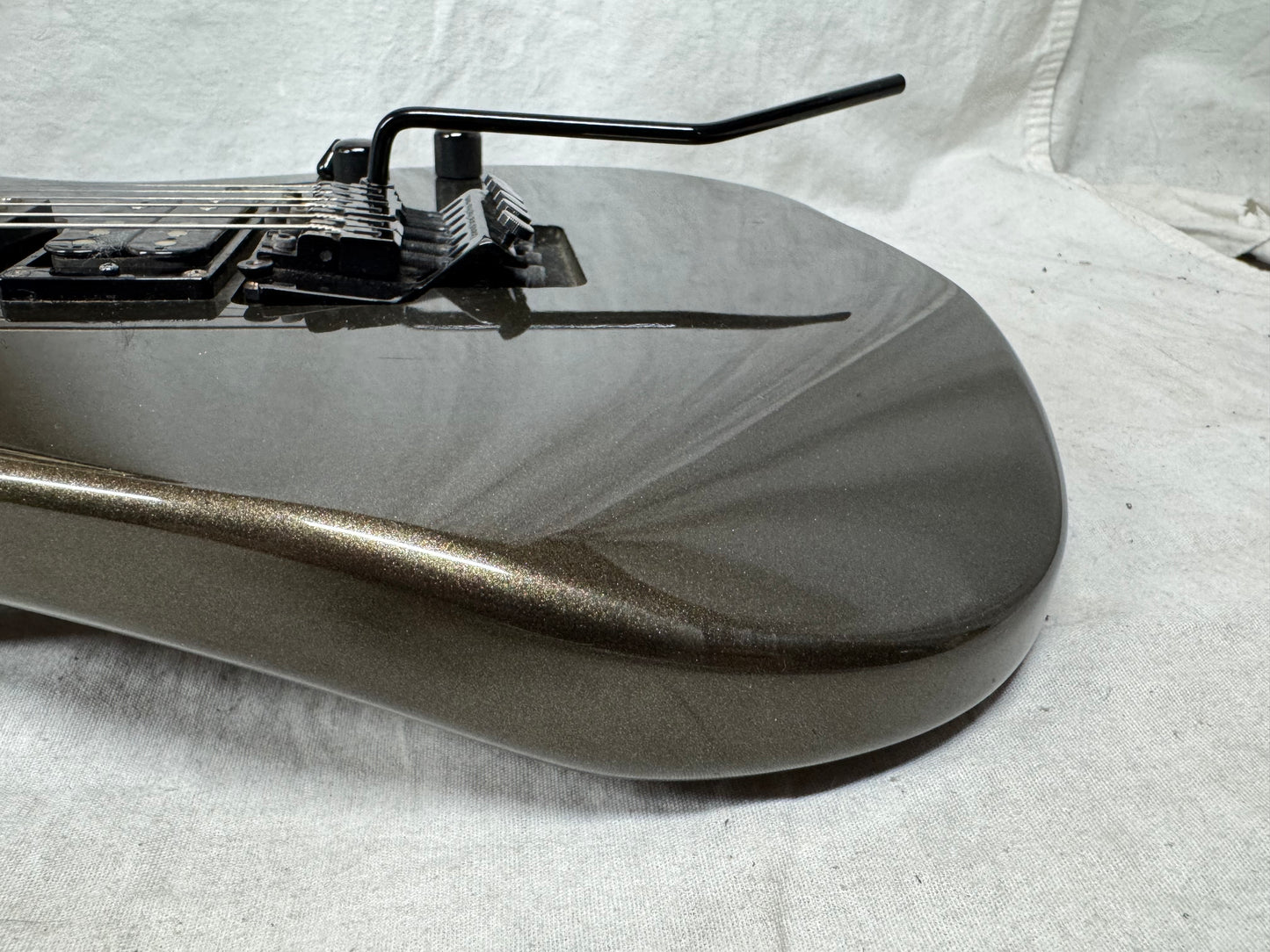 Squier by Fender Standard Series Stagemaster stage master HSH Deluxe Guitar - MIK Made In Korea 2000 - Pewter Gray Metallic