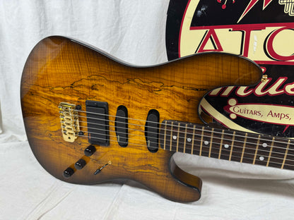 Warmoth S-style HSS Guitar with EMG Pickups by Houston Electric Guitar Jerry DeLue