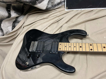 Guitarification Doublecut Electric Guitar - Black / Maple