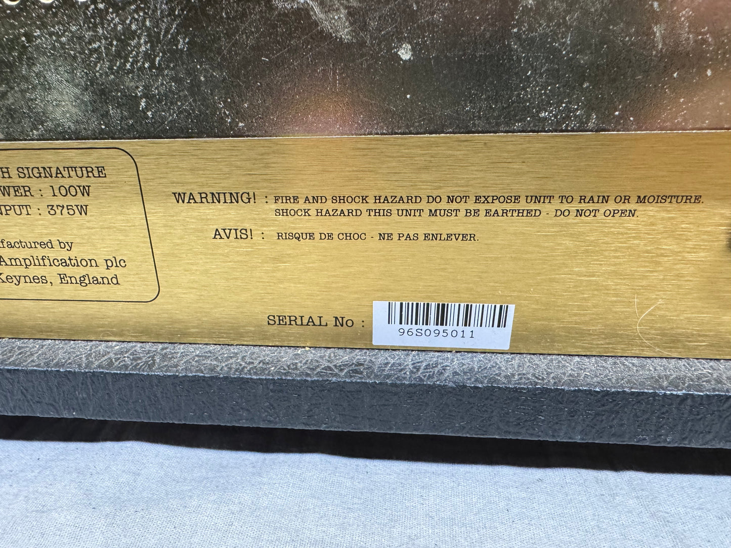 Marshall Model 2555SL JCM Slash Signature 100 Watt Tube Guitar Amplifier Head  1996 - Local Pickup Only