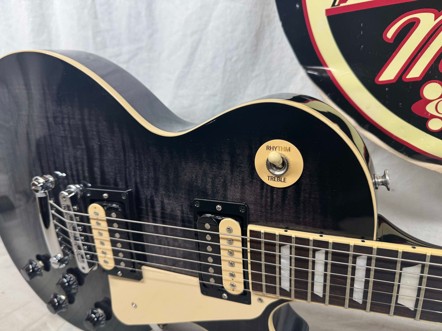 Gibson LPTP19E2CH3 Les Paul Traditional Pro V Flame Top Guitar with Case 2023 - Transcluent Ebony Burst