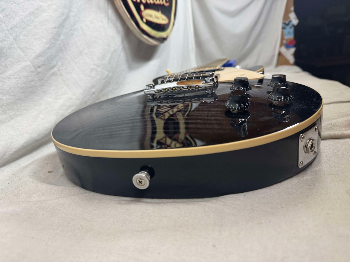 Gibson LPTP19E2CH3 Les Paul Traditional Pro V Flame Top Guitar with Case 2023 - Transcluent Ebony Burst
