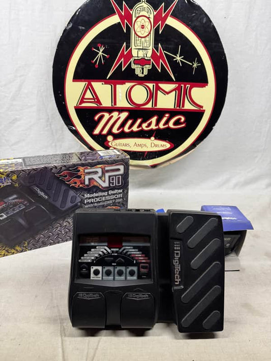 DigiTech RP90 rp 90 Modeling Guitar Processor Multi-Effects Pedal with Power Supply + Box