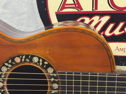 Unknown Builder Parlor Acoustic Guitar with Case late 1800s - early 1900s