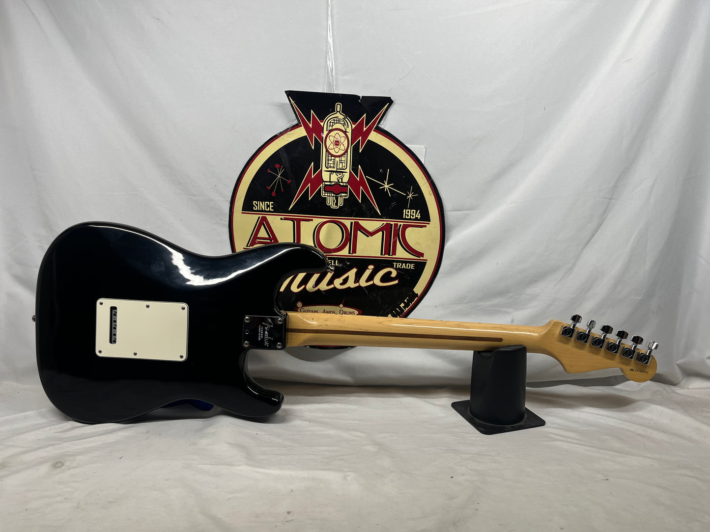 Fender American Stratocaster Strat Left Handed Lefty Electric Guitar - Black