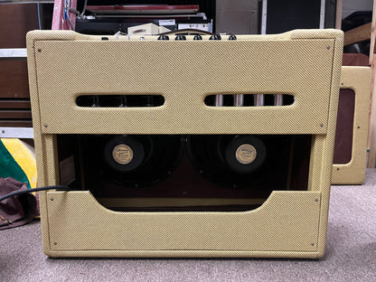 Fender 1957 Vintage Twin 5D8-A Guitar Tube Amplifier Combo - Reissue Chassis Re-Tweed Cabinet - Speakers from 1954 - Local Pickup Only