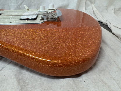 Ernie Ball Music Man BFR Ball Family Reserve Albert Lee HH Tremolo Signature Model Guitar with COA + Case 2018 - Orange Crush Sparkle