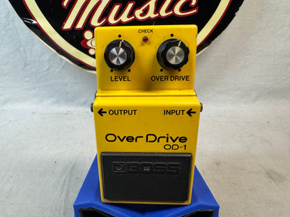 Boss OD-1 od1 Overdrive Pedal - Black Label / MIJ Made In Japan / ACA 12-volt 1982