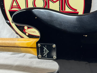 Fender USA Custom Shop '57 Precision Bass jrn Journeyman 4-string P-Bass with COA + Case 2020 - Black / Maple neck - relic'd