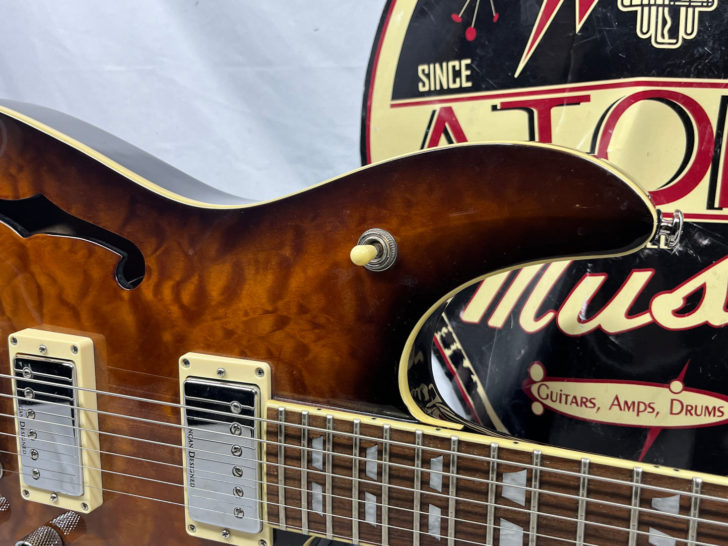 Schecter Diamond Series C-1 E/A HH Semi-Hollow Body Electric Guitar with Hard Case