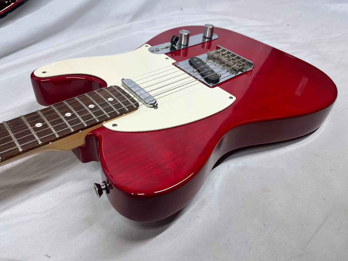 Fender American Standard Telecaster Tele Crimson Red Electric Guitar - Pickups have been Replaced with Seymour Duncan APTL-1/APTR-1