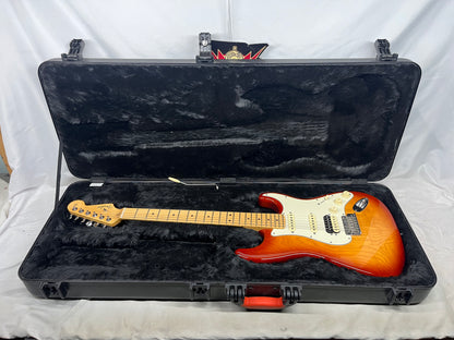 Fender American Standard Stratocaster Strat HSS Shawbucker Electric Guitar with Case - Sienna Sunburst